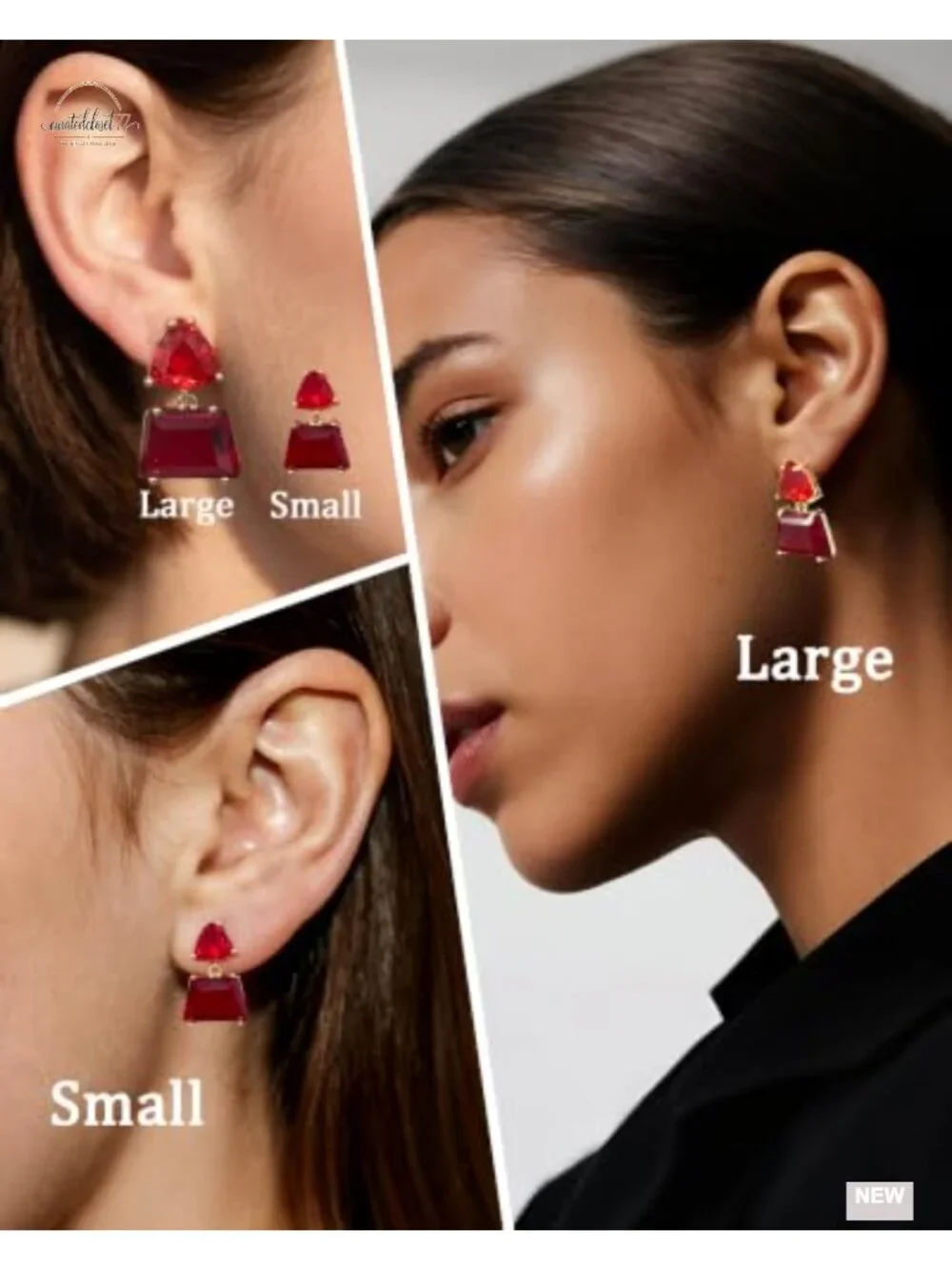 Hypoallergenic Crystal Dangle Earrings for Women - Silver Drop Earrings